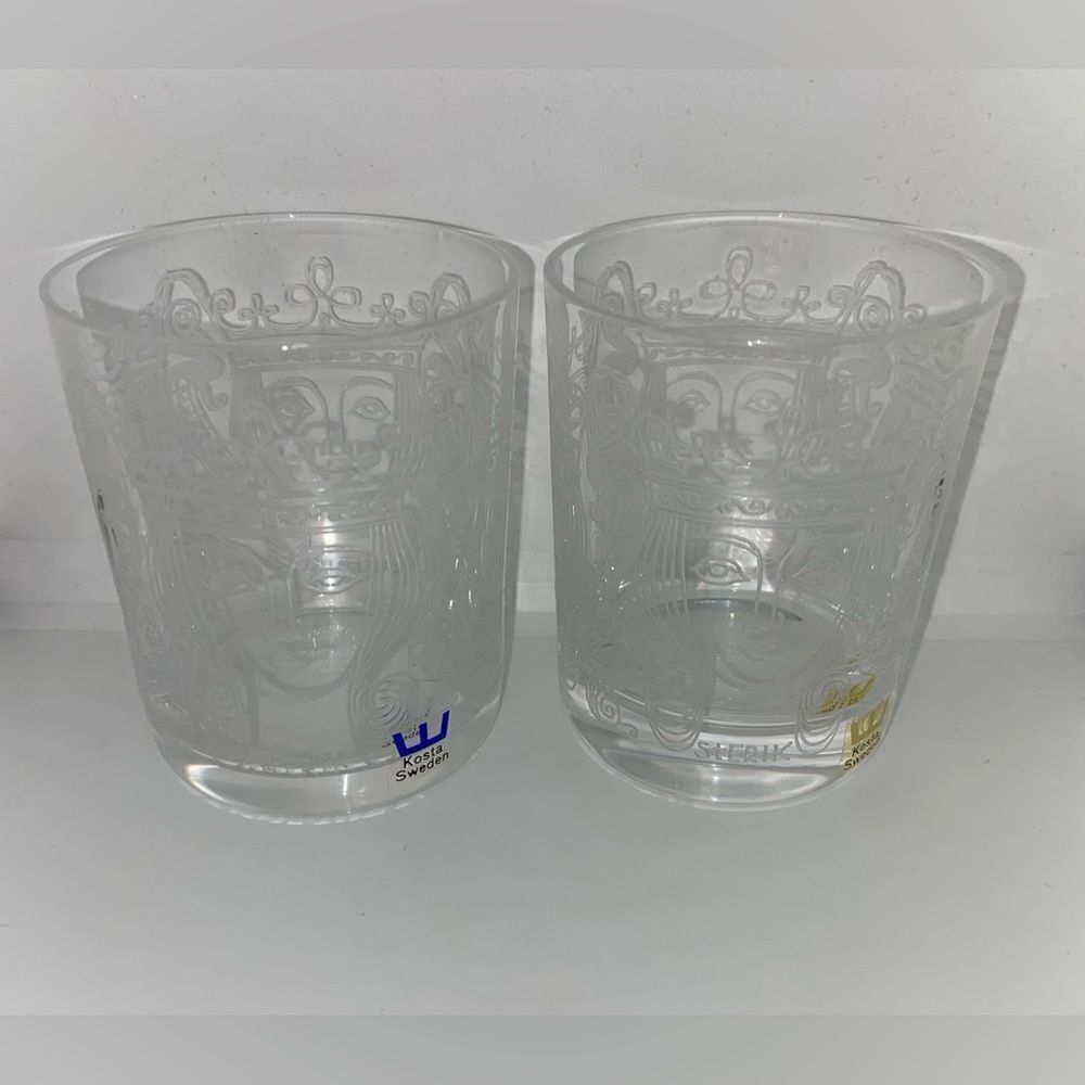 Kosta Boda Cocktail Glasses S:T ERIK design Vicke Lindstrand set of 2 glasses - Picture 3 of 8